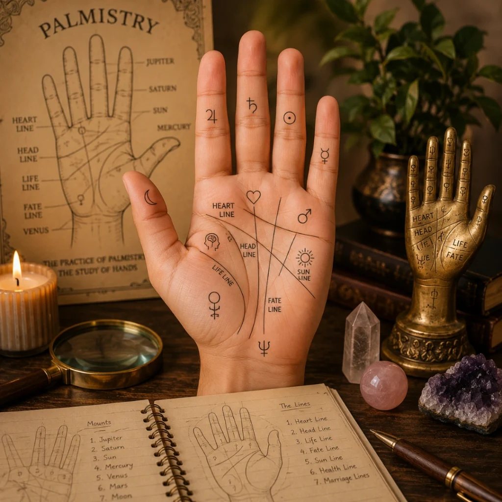 Palmistry course image for hand reading and palm analysis