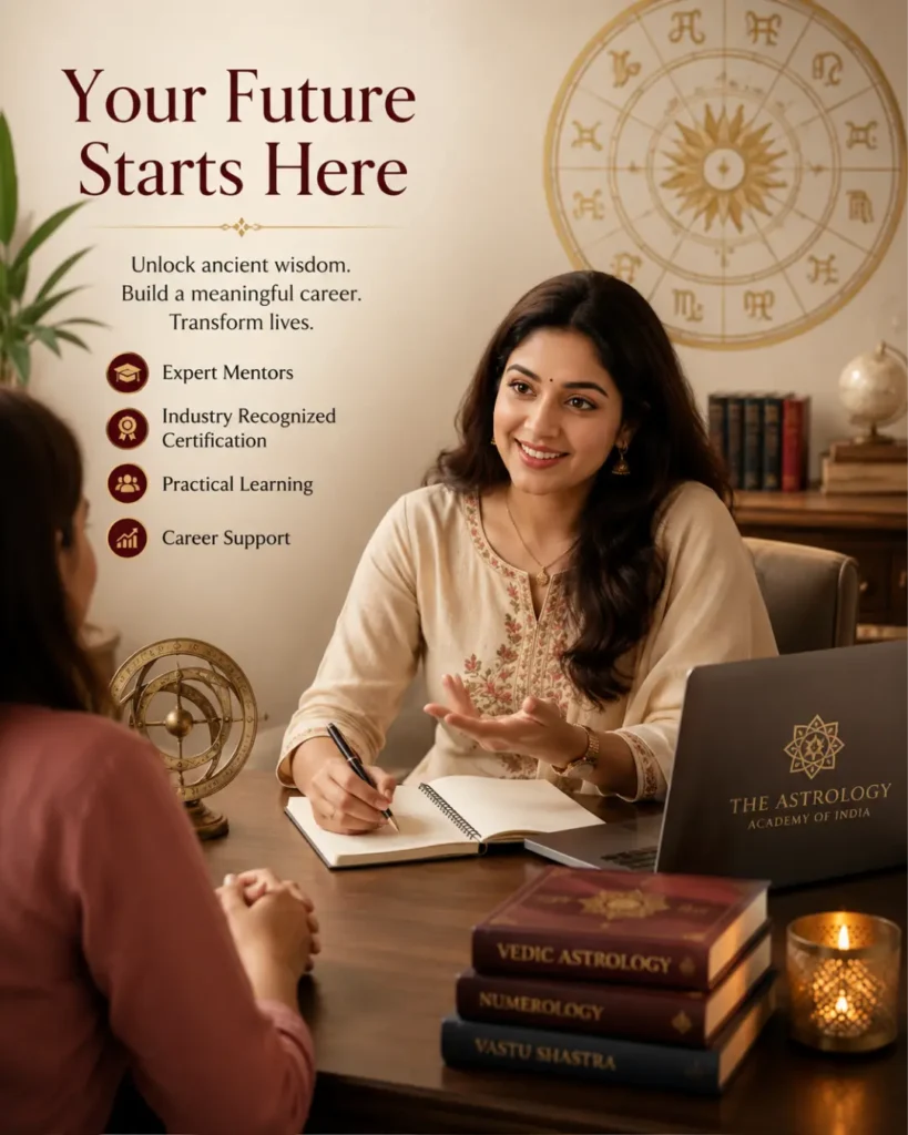 Student receiving career guidance for an Online Astrology Course at The Astrology Academy of India